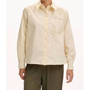 NEW EXQUISE kierra shirt top in cream